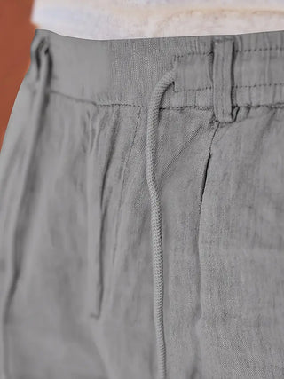 Quentin | Pantalons larges en lin avec cordon