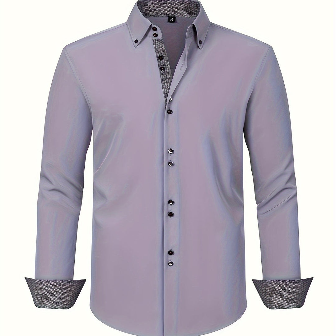 Chemise élégante légère avec détails contrastés