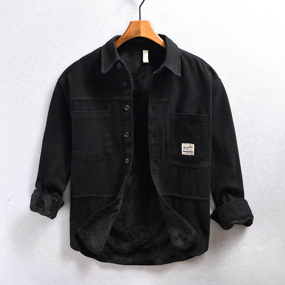 Chemise cargo en polaire pour homme
