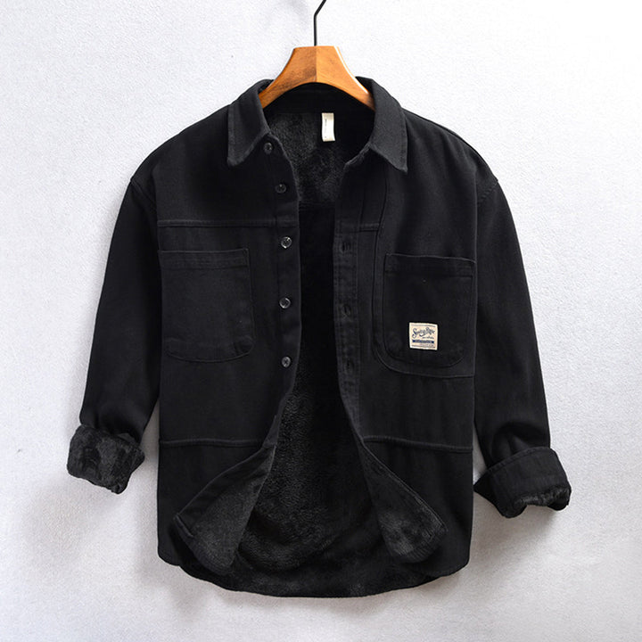 Chemise cargo en polaire pour homme