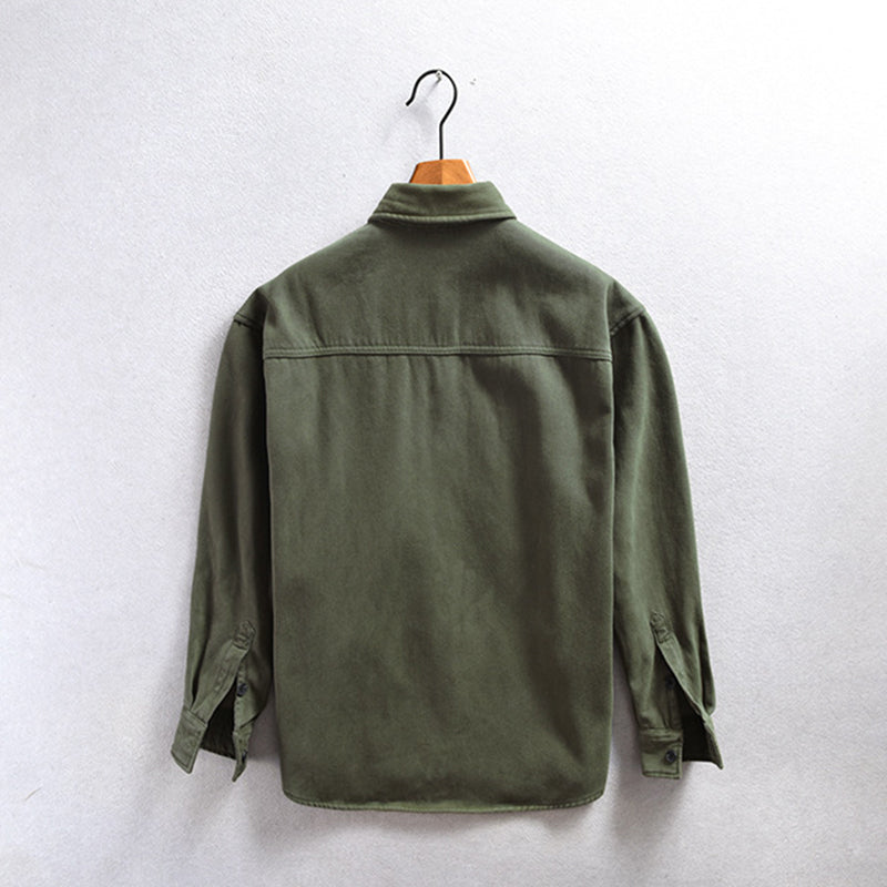 Chemise cargo en polaire pour homme