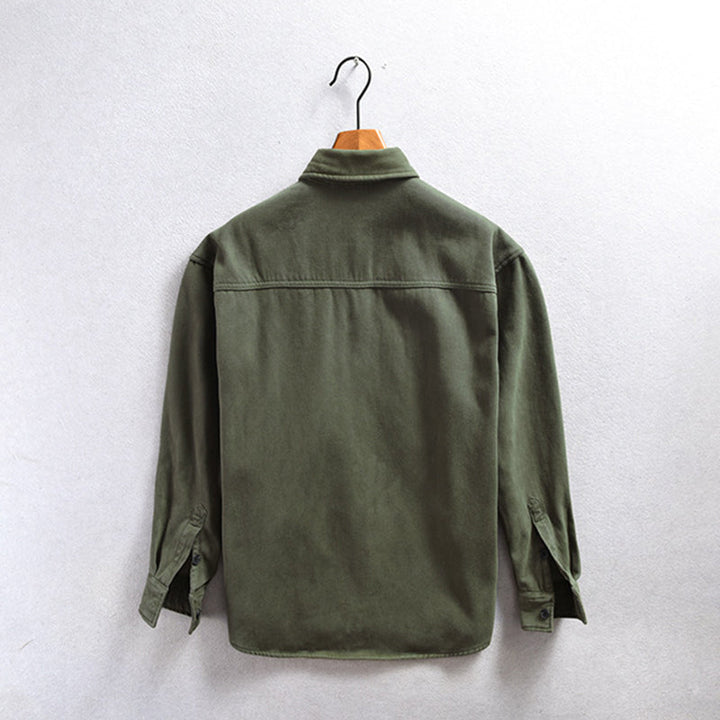 Chemise cargo en polaire pour homme