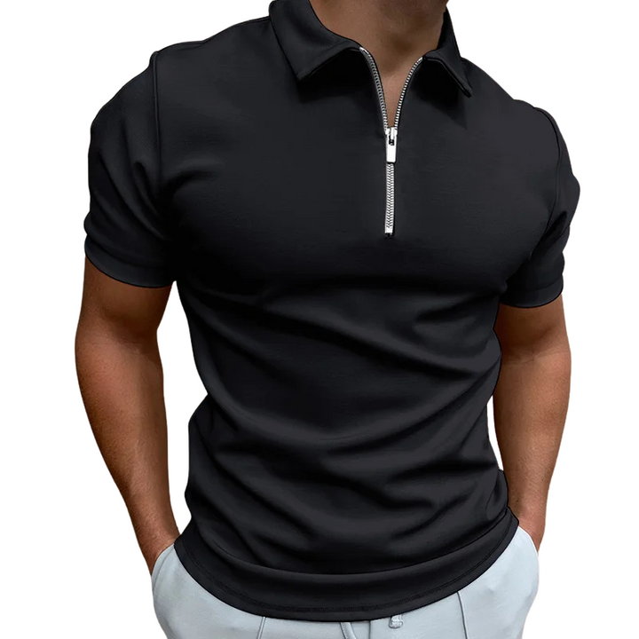 Polo moderne avec zip mi-haut