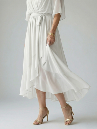 Océane | Robe midi drapée Elric
