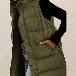 Beaumont Nice | Gilet quiltée longue détendue pour femmes