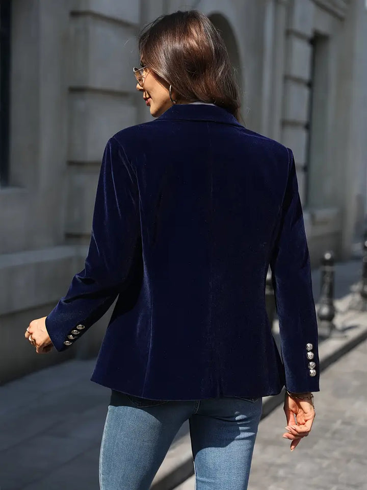 Suzanne | Blazer en ajusté avec boutons dorés pour femmes