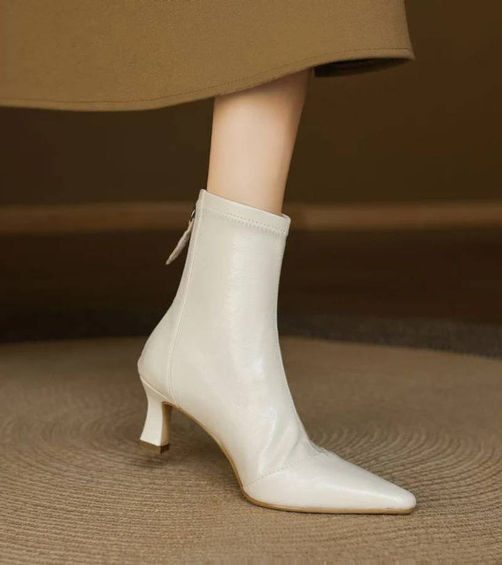 Geneviève | Bottines en cuir à talon élégant