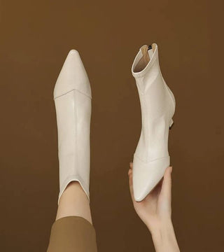 Geneviève | Bottines en cuir à talon élégant