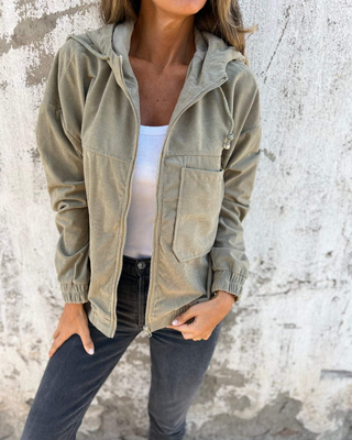 Madeleine | Veste à capuche en velours côtelé pour femme