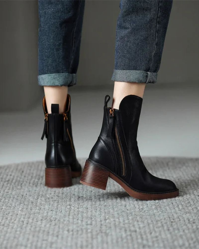 Bérénice | Bottines zippées talon confort Isabelle