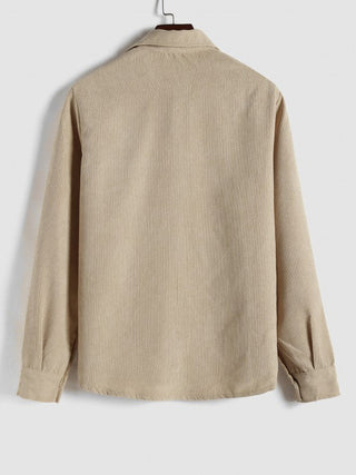 Chemise manches longues demi-boutons pour homme