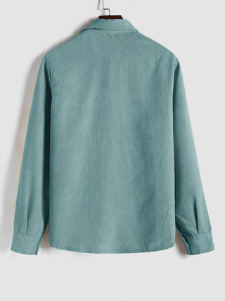 Chemise manches longues demi-boutons pour homme