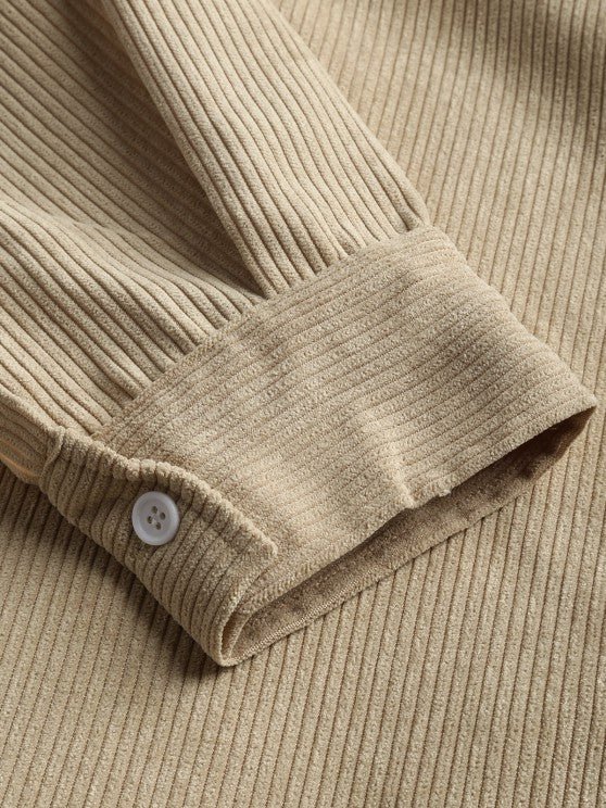 Chemise manches longues demi-boutons pour homme