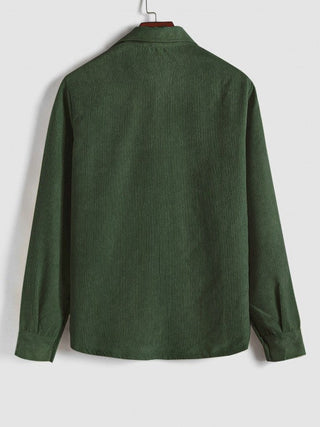 Chemise manches longues demi-boutons pour homme
