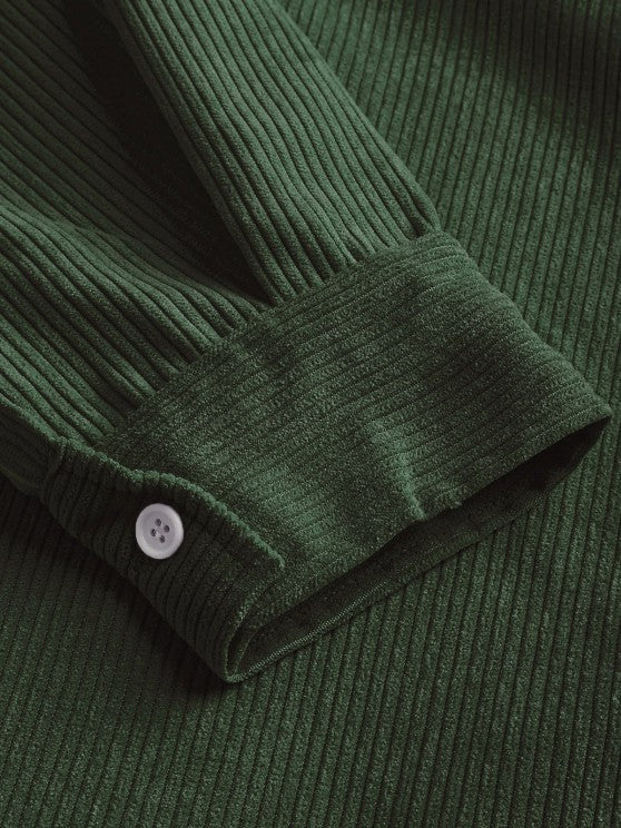 Chemise manches longues demi-boutons pour homme