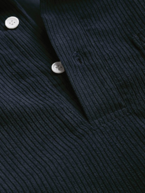 Chemise manches longues demi-boutons pour homme