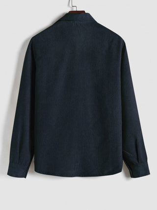 Chemise manches longues demi-boutons pour homme