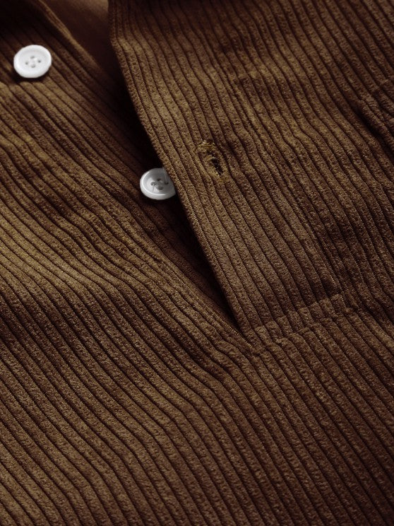 Chemise manches longues demi-boutons pour homme