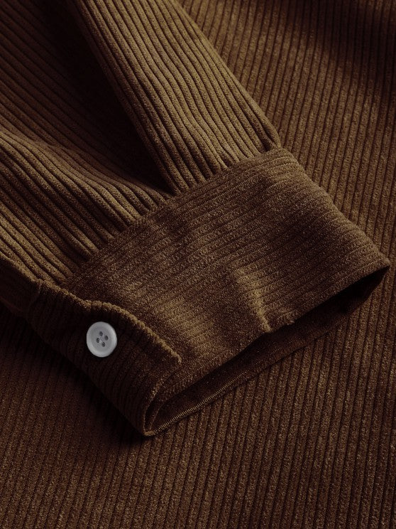Chemise manches longues demi-boutons pour homme