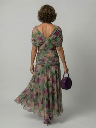 Justine | Robe midi décontractée à épaules dénudées Calen