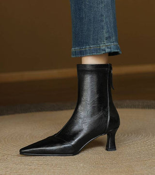 Geneviève | Bottines en cuir à talon élégant