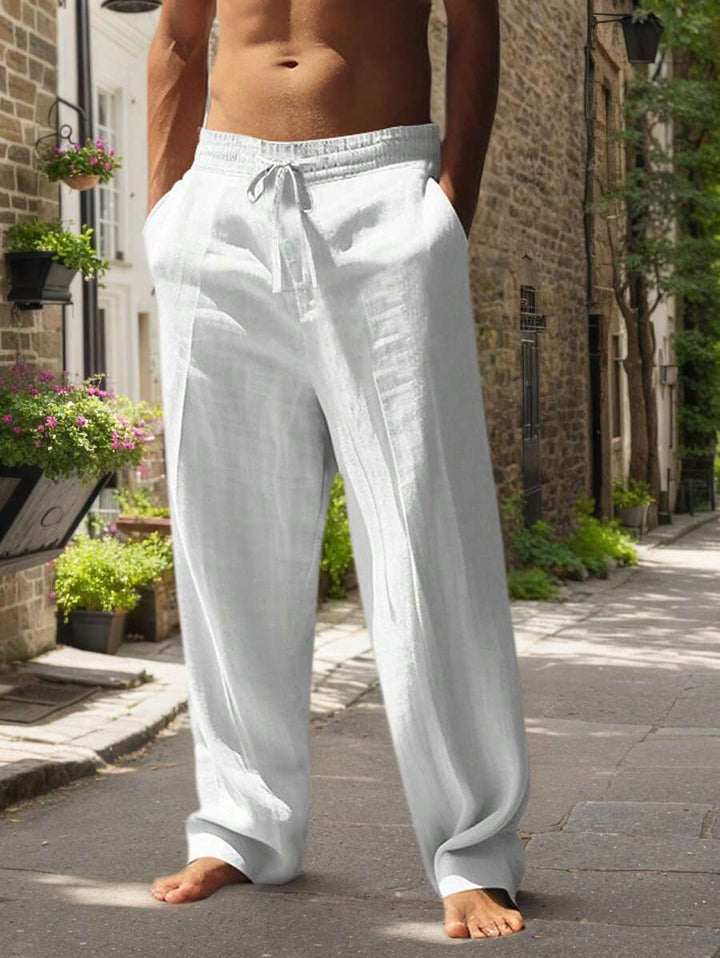 Nicolas | Pantalon léger en lin avec cordon
