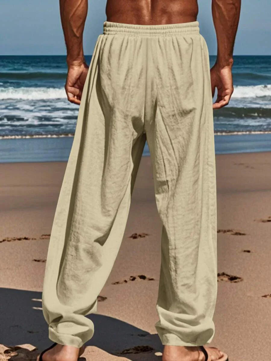 Nicolas | Pantalon léger en lin avec cordon