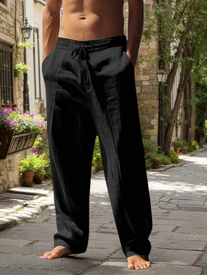 Nicolas | Pantalon léger en lin avec cordon