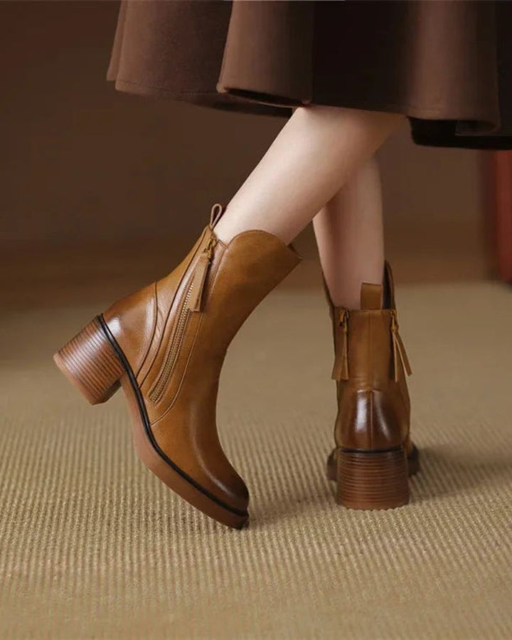 Bérénice | Bottines zippées talon confort Isabelle