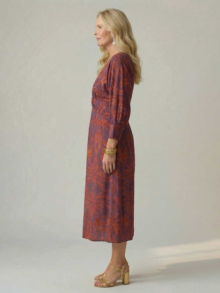 Alice | Robe midi wrap naturelle Lune