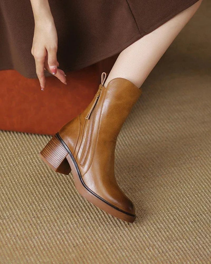 Bérénice | Bottines zippées talon confort Isabelle