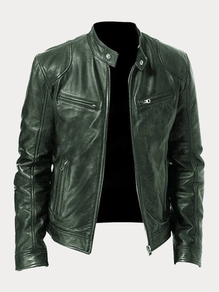Veste décontractée en cuir