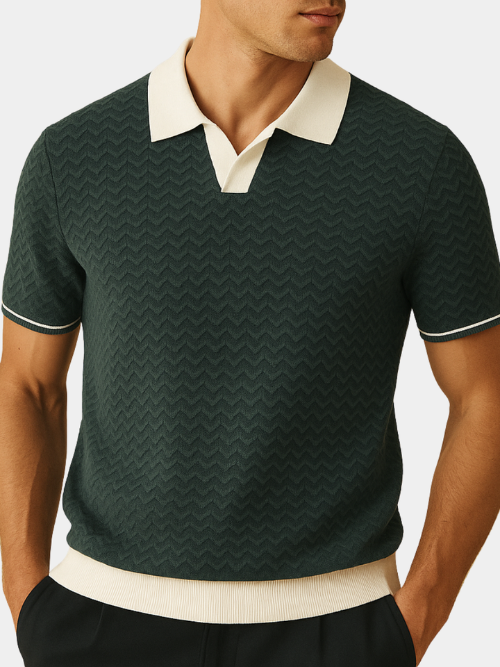 Polo shirt en tissu riccio de