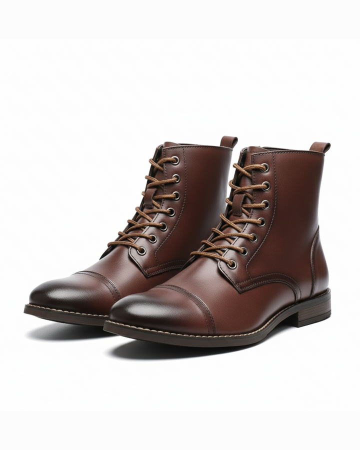 Bottes de ville brunies pour homme