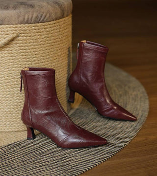 Geneviève | Bottines en cuir à talon élégant