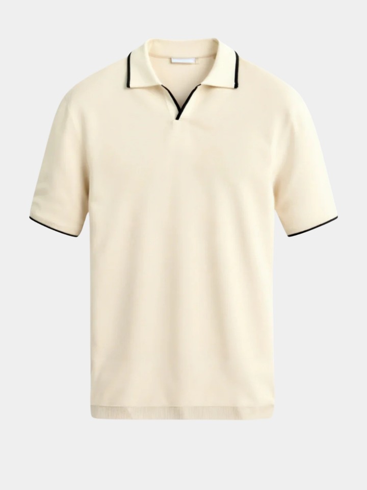 Polo sur mesure en piqué avec détails contrastants