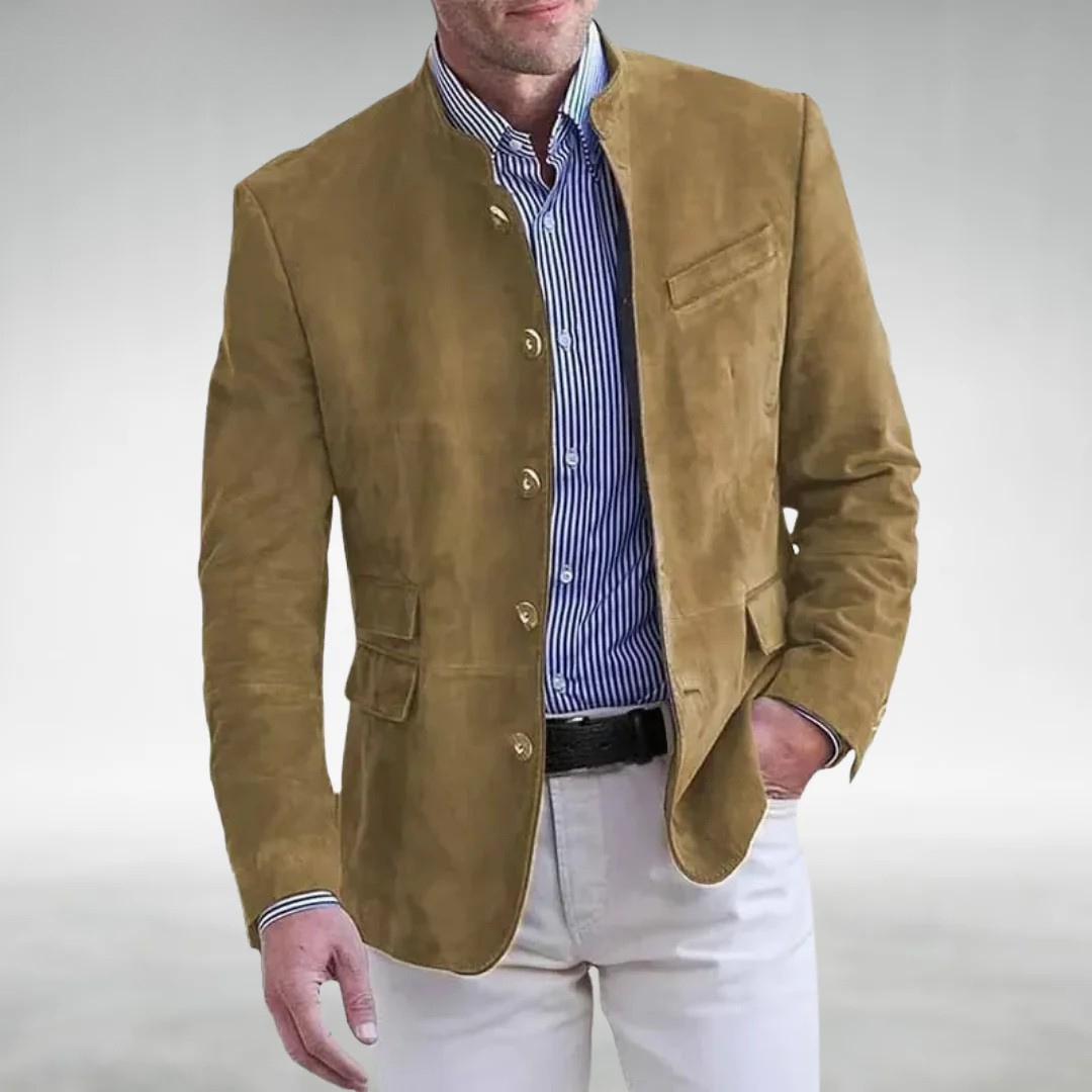 Veste en cuir suede
