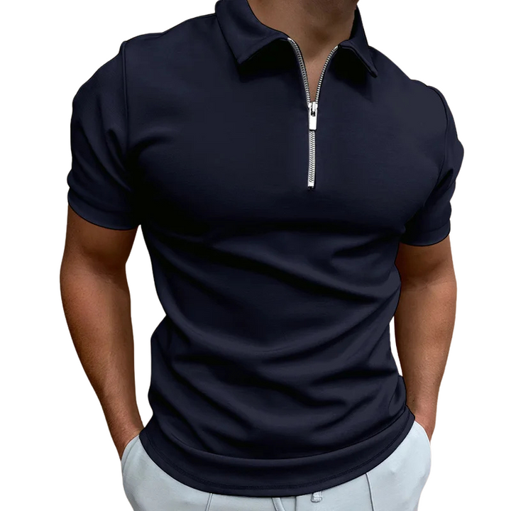 Polo moderne avec zip mi-haut