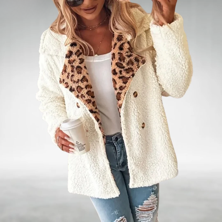 Beaumont Nice | Veste à accent léopard pour femmes