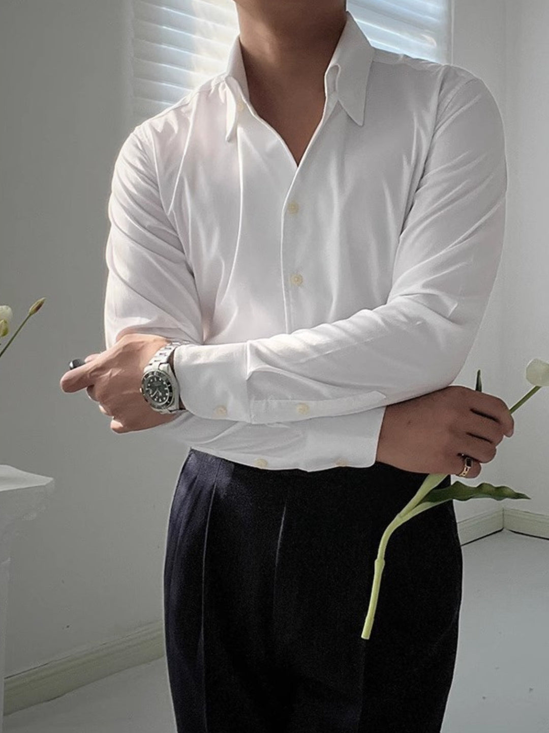 Chemise athlétique italienne pour homme en bambou