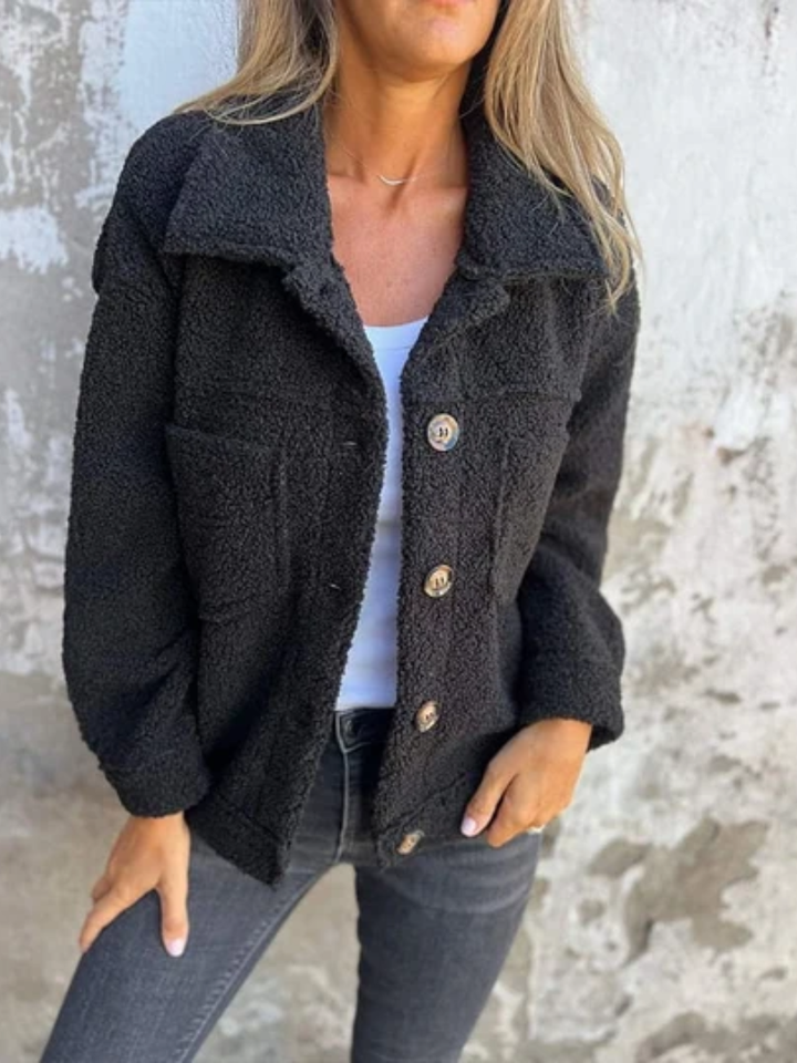 Olympe | Manteau à boutons texturé pour femmes