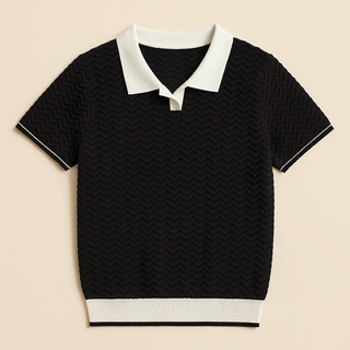 Polo shirt en tissu riccio de
