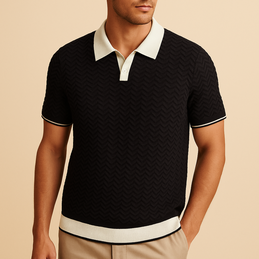 Polo shirt en tissu riccio de