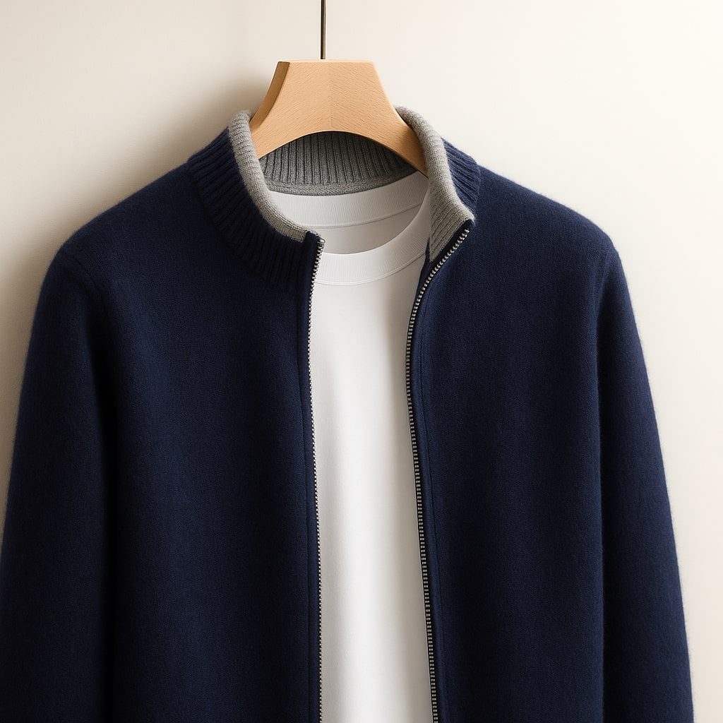 Pull zip homme
