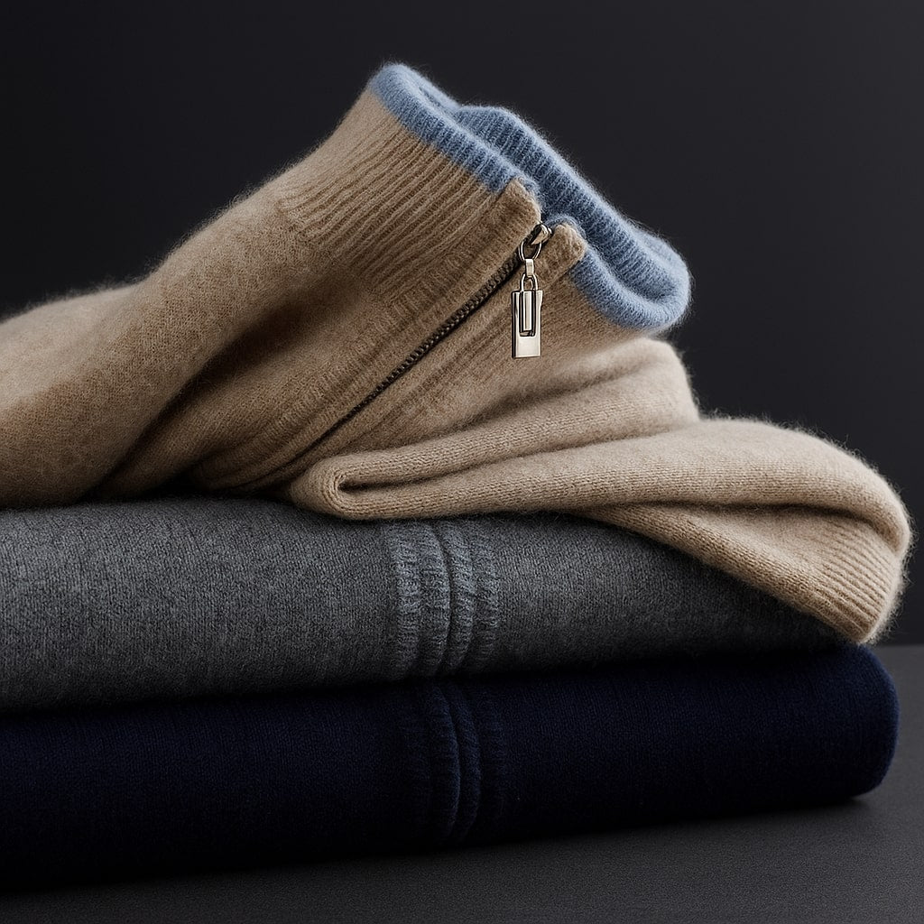 Pull zip homme