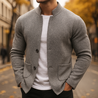 Cardigan en laine tricotée pour homme