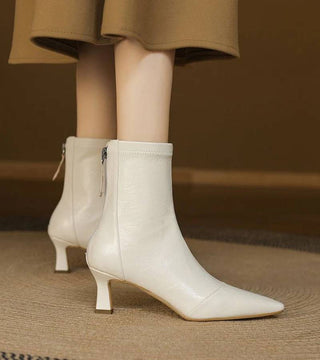 Geneviève | Bottines en cuir à talon élégant