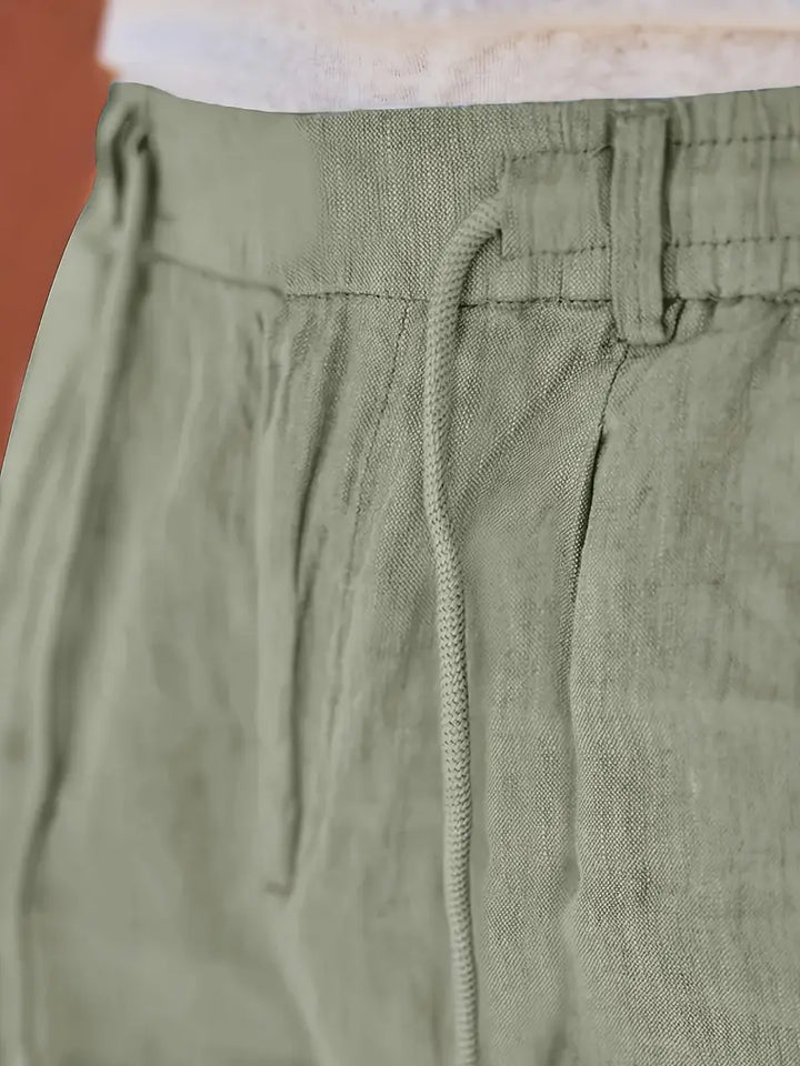 Nichols | Pantalon ample en lin à cordon de serrage