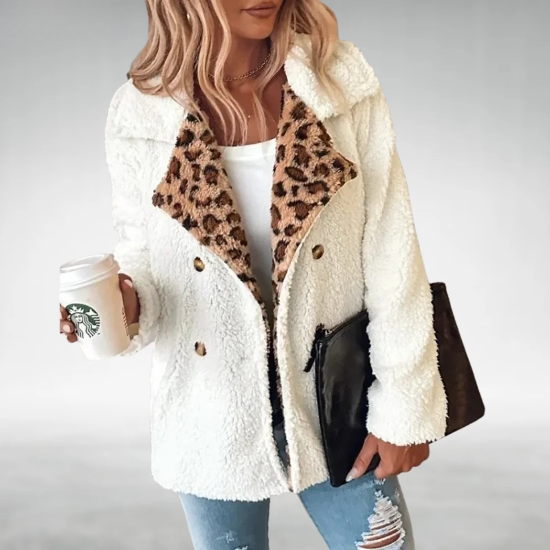 Beaumont Nice | Veste à accent léopard pour femmes