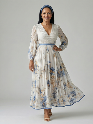 Juliette | Robe midi plissée à enveloppe Rielle